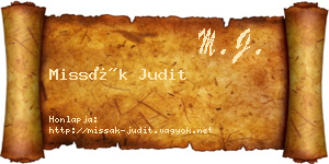 Missák Judit névjegykártya